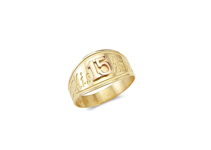 Two Tone Plated 15 Numerical Ring